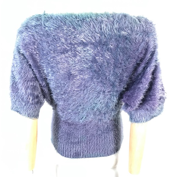 Last woman fuzzy sweater short sleeve M/L - Picture 2 of 8